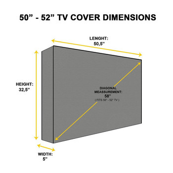 Κάλυμμα τηλεόρασης εξωτερικού χώρου Αδιάβροχο γενικό προστατευτικό για σετ τηλεοράσεων LCD LED Ανθεκτικά στη σκόνη Αδιάβροχες επίπεδες οθόνες Slim Fit