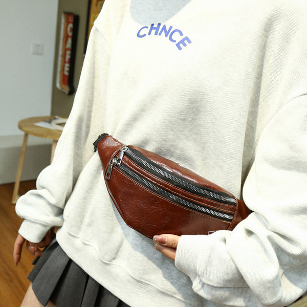 Paprastas vyriškas odinis liemens krepšys