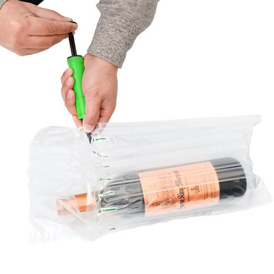 20pc Wine Bottle Protection Covers Air Column Bubble Wrap Roll Buffer Inflatable Protect Bag Airbag Wine Bottle Giftpacking