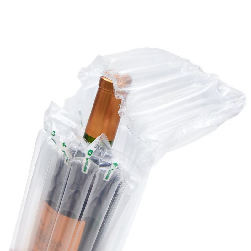 20 tk veinipudeli kaitsekatted õhukolonni mullikile rullpuhver Täispuhutav kaitsekott Turvapadi veinipudeli kingituste pakkimine