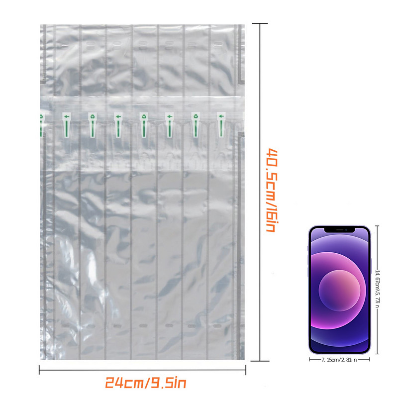 20 tk veinipudeli kaitsekatted õhukolonni mullikile rullpuhver Täispuhutav kaitsekott Turvapadi veinipudeli kingituste pakkimine