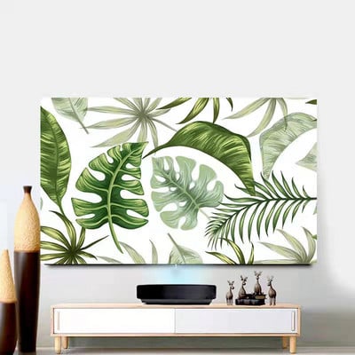 Husă TV din flanel de cristal în stil nordic, agățată LCD cu ecran plat curbat, husă universală pentru prosop pentru televizor