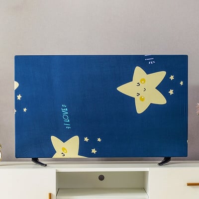 Tlač elastickej sily na televíznu kapucňu, kryt na televízor, látka s krytom na TV, 19-70 palcov, mena, jednoduchý a moderný európsky štýl