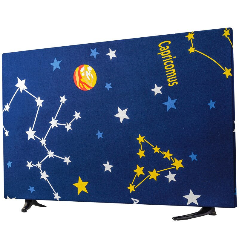 Tlač elastickej sily na televíznu kapucňu, kryt na televízor, látka s krytom na TV, 19-70 palcov, mena, jednoduchý a moderný európsky štýl