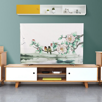 2021 Nový výpredaj Jednoduchá tlač Kryt na TV Protiprachový kryt na LCD TV 52/55/60/65/70 palcový Závesný univerzálny ochranný kryt na stôl