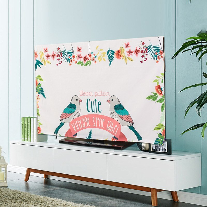 2021 Nový výpredaj Jednoduchá tlač Kryt na TV Protiprachový kryt na LCD TV 52/55/60/65/70 palcový Závesný univerzálny ochranný kryt na stôl