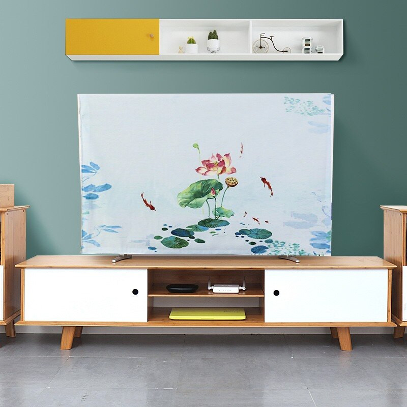 2021 Nový výpredaj Jednoduchá tlač Kryt na TV Protiprachový kryt na LCD TV 52/55/60/65/70 palcový Závesný univerzálny ochranný kryt na stôl