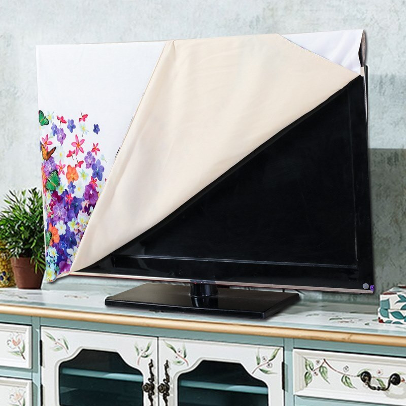 2021 Nový výpredaj Jednoduchá tlač Kryt na TV Protiprachový kryt na LCD TV 52/55/60/65/70 palcový Závesný univerzálny ochranný kryt na stôl