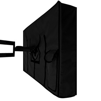 22-инчов черен капак за телевизор Външен капак за телевизор Универсален водоустойчив прахоустойчив плат Oxford LED HDTV протектор
