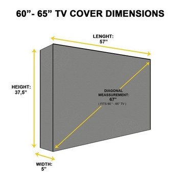Мебелен протектор Водоустойчив външно покритие за телевизор за 22-65 инча LED екран Прахоустойчиви капаци Микрофибърна кърпа Покривало за телевизор