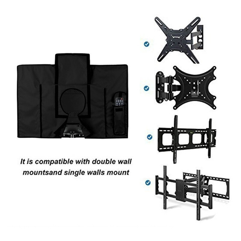 Protector de mobila Husa TV de exterior impermeabila pentru ecran LED de 22-65 inch Huse rezistente la praf Husa de televiziune din stofa din microfibra