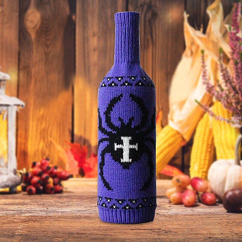Σετ πουλόβερ με κάλυμμα μπουκαλιού κρασιού 3 ΤΕΜ. New Arrivals με θέμα το Halloween