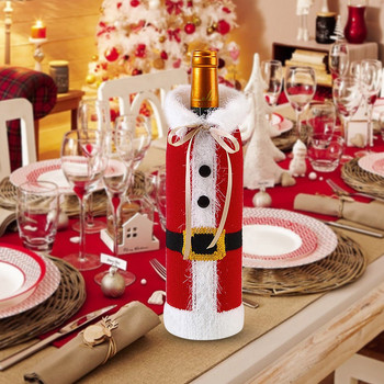 Στάση για ποτήρι σαμπάνιας Χριστουγεννιάτικα προμήθειες Σετ μπουκάλι κρασιού Χριστουγεννιάτικη διακόσμηση Σετ μπουκάλι κρασιού Σετ κρασιού σαμπάνιας