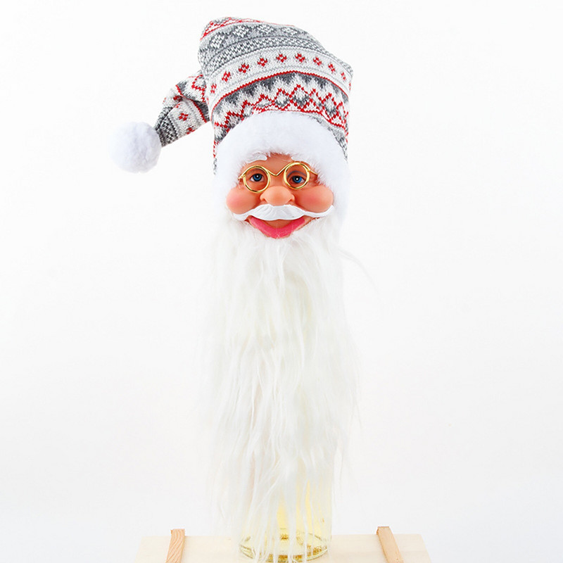 Christmas New Old Man's Head Διακοσμητικό καπάκι μπουκαλιού κρασιού Κρεμαστό κρεμαστό κόσμημα Εστιατόριο Μπαρ Ρεσεψιόν Μονό μπουκάλι κρασί Τσάντα κρασιού