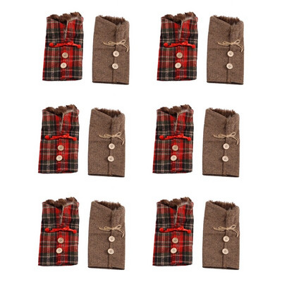 12 ks vianočných svetrov, kryt na fľašu vína, najnovší golier a gombíkový kabát, vianočné šaty s motívom fľaše vína