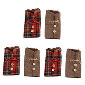 JFBL Hot 6db karácsonyi pulóver borosüveg fedél, legújabb gallérral és gombos kabáttal borosüveg pulóver borosüveg (A stílus)