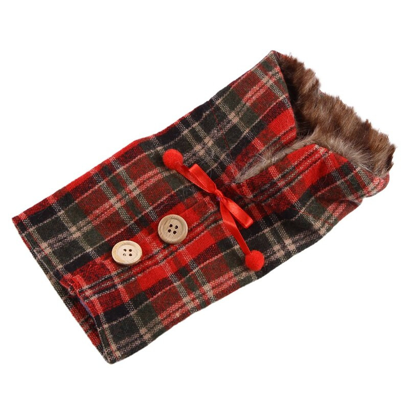 JFBL Hot 6db karácsonyi pulóver borosüveg fedél, legújabb gallérral és gombos kabáttal borosüveg pulóver borosüveg (A stílus)