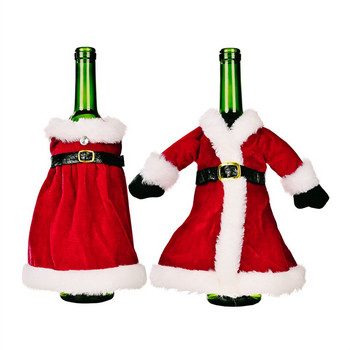 Коледни капаци за бутилки червено вино Дядо Коледа Капак за бутилки шампанско Направи си сам орнаменти Коледни декорации за маса за домашно парти