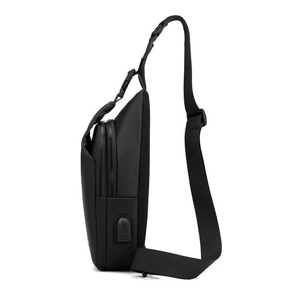 Geantă funcțională pentru bărbați din material textil cu închidere din plastic