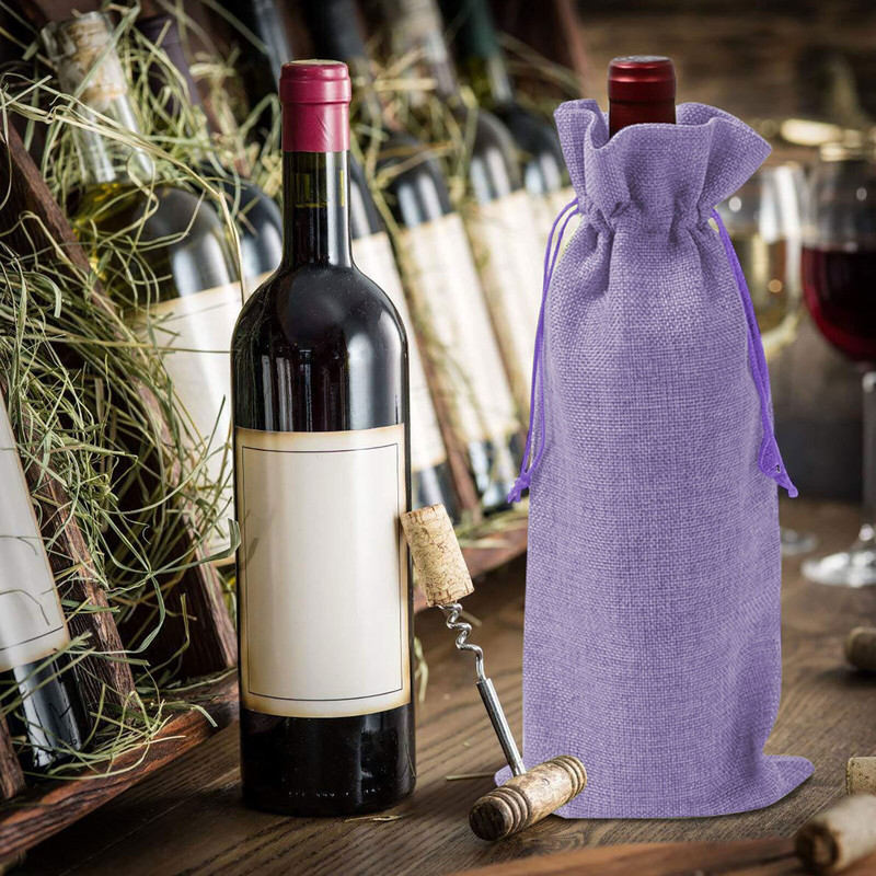 Saci de vin pentru profesor cu 10 bucăți de șnur, pungi pentru sticle de cadou, sticle de vin, sticlă de vin, husă de lenjerie de vin, flaute de șampanie de unică folosință