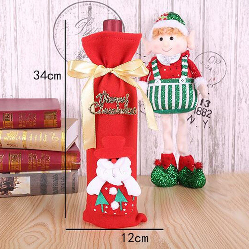 Vianočná ozdoba na fľašu vína, sada oblečenia, vianočná dekorácia na stôl, Santa Claus 2022, novoročný darček, vianočné dekorácie do domácnosti