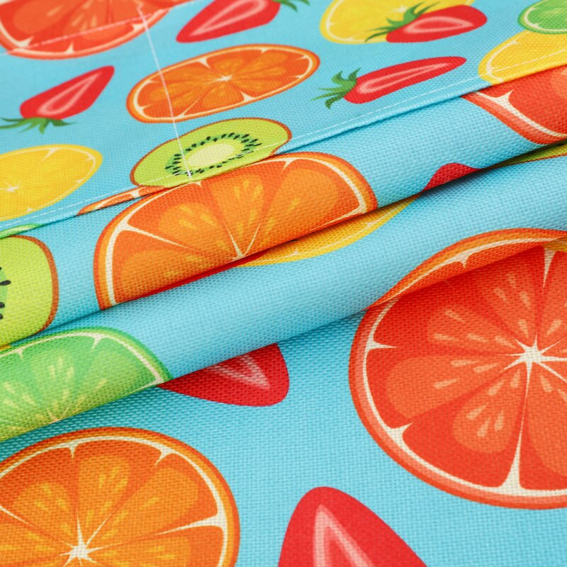 1vnt 50x130cm Lemon Fruit Print Šaldytuvas skalbimo mašinos dangtis dulkių dangtelis Linas Cartoon šaldiklio dangtis dulkių dangtelis