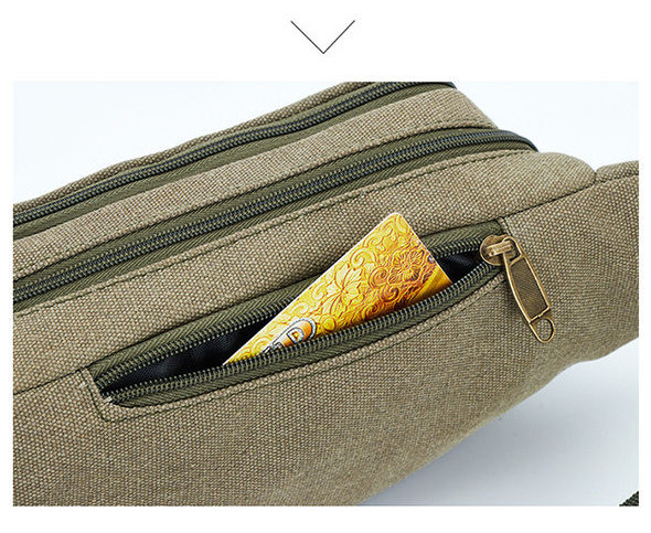 Geantă crossbody din material textil cu mai multe compartimente