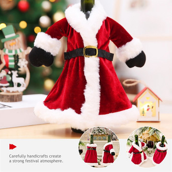 Μπουκάλι Χριστουγεννιάτικα Καλύμματα Τσάντες Δώρο Διακοσμητικό Κάλυμμα Διακόσμηση Μανίκι Άγιος Βασίλης Χριστουγεννιάτικη τσάντα μπομπονιέρες πάρτι Holderdecor