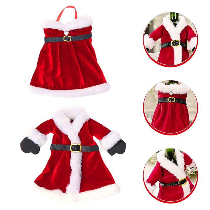 Vianočné obaly na fľaše, tašky, darčekové dekoratívne obaly, dekorácie na rukávy, Santa Claus, sviatky, vianočné šaty, taška, obľúbené predmety, držiak na párty