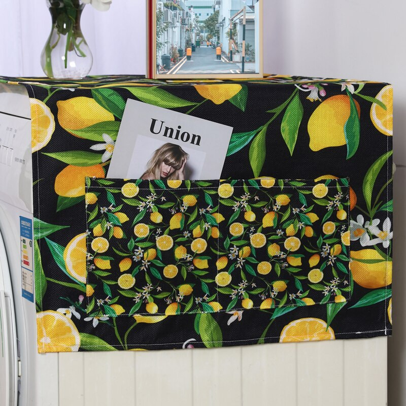 Lemon Fruit Külmiku pesumasina kate Dot tolmu kattelapp Plaid Geomeetriline külmiku sügavkülmiku kate tolmu kattelapp