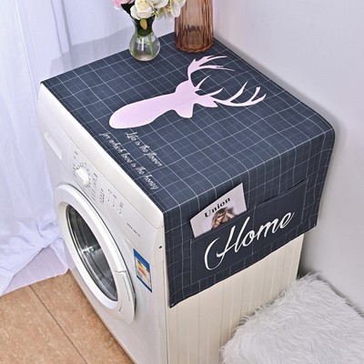 Valge musta lehma mustriga geomeetrilise külmiku tolmukate tasku hoiukotiga Pesumasina hoiustamise korraldaja rippuv