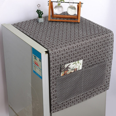 Valge musta lehma mustriga geomeetrilise külmiku tolmukate tasku hoiukotiga Pesumasina hoiustamise korraldaja rippuv