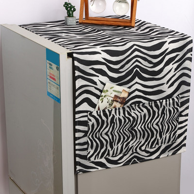 Valge musta lehma mustriga geomeetrilise külmiku tolmukate tasku hoiukotiga Pesumasina hoiustamise korraldaja rippuv