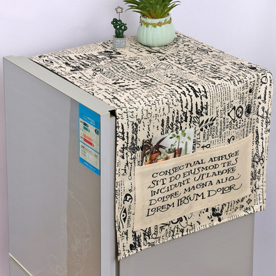 Valge musta lehma mustriga geomeetrilise külmiku tolmukate tasku hoiukotiga Pesumasina hoiustamise korraldaja rippuv