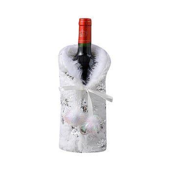 Пикник Wine Tote Коледна бутилка вино Комплект чанта Вечеря на свещи и коледно семейство 2022 Чаши за шампанско Нова година