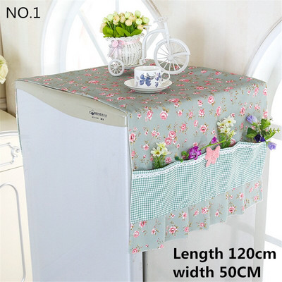 Good quality breathable refrigerator laundry hood dust-proof cover single door lace hood fridge cover  hanging towel for fridge