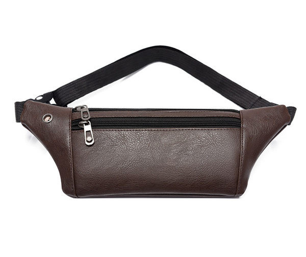 Moderná pánska taška z eko kože v čiernej a hnedej farbe