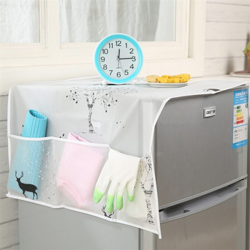 Κάλυμμα ψυγείου PEVA Πετσέτα μονής πόρτας Αδιάβροχο κάλυμμα σκόνης κουζίνας Αδιάβροχο κάλυμμα σκόνης εκτύπωσης κρεμαστή τσάντα Ψυγείο