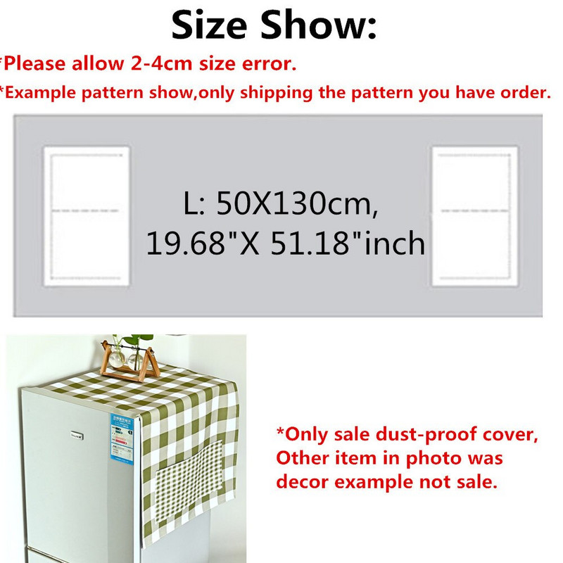 Husă pentru frigider din bumbac cu frunze simple coreene, cu 1-2 uși, pentru decorarea casei, cu geometrie, cu flori de desene animate, capac pentru mașină de spălat tambur