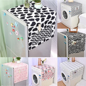 Bijeli crni kravlji uzorak Geometrijski poklopac za hladnjak s džepnom vrećicom za pohranu Organizator za pohranu u perilici rublja Viseći