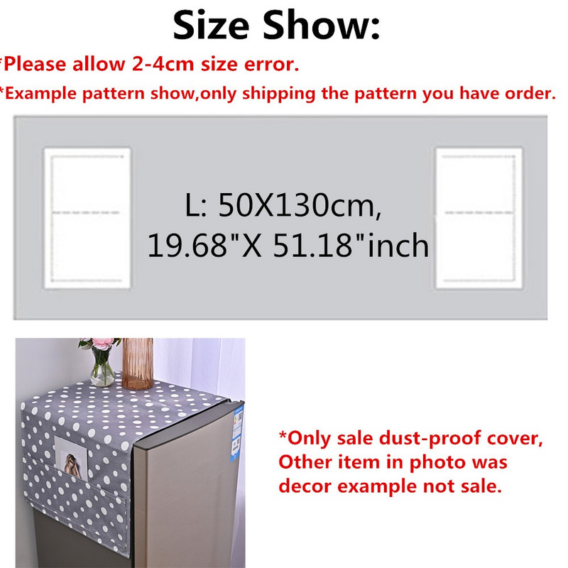 Bijeli crni kravlji uzorak Geometrijski poklopac za hladnjak s džepnom vrećicom za pohranu Organizator za pohranu u perilici rublja Viseći