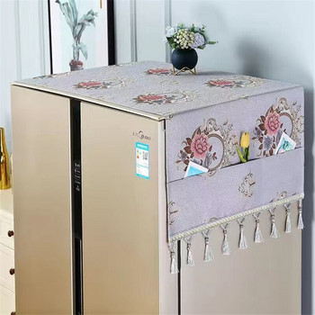 Κάλυμμα για τη σκόνη ψυγείου Ευρωπαϊκού στυλ Πλυντήριο ρούχων μονής ανοιχτής διπλής πόρτας Φούρνος μικροκυμάτων Αδιάβροχο κάλυμμα για πετσέτα πετσέτα