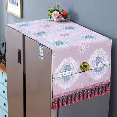 Κάλυμμα για τη σκόνη ψυγείου Ευρωπαϊκού στυλ Πλυντήριο ρούχων μονής ανοιχτής διπλής πόρτας Φούρνος μικροκυμάτων Αδιάβροχο κάλυμμα για πετσέτα πετσέτα