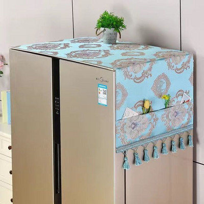 Κάλυμμα για τη σκόνη ψυγείου Ευρωπαϊκού στυλ Πλυντήριο ρούχων μονής ανοιχτής διπλής πόρτας Φούρνος μικροκυμάτων Αδιάβροχο κάλυμμα για πετσέτα πετσέτα