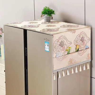 Κάλυμμα για τη σκόνη ψυγείου Ευρωπαϊκού στυλ Πλυντήριο ρούχων μονής ανοιχτής διπλής πόρτας Φούρνος μικροκυμάτων Αδιάβροχο κάλυμμα για πετσέτα πετσέτα