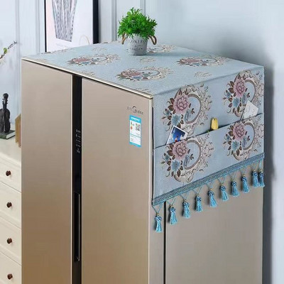 Κάλυμμα για τη σκόνη ψυγείου Ευρωπαϊκού στυλ Πλυντήριο ρούχων μονής ανοιχτής διπλής πόρτας Φούρνος μικροκυμάτων Αδιάβροχο κάλυμμα για πετσέτα πετσέτα