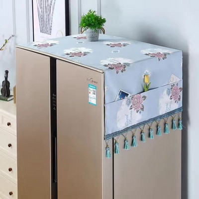Κάλυμμα για τη σκόνη ψυγείου Ευρωπαϊκού στυλ Πλυντήριο ρούχων μονής ανοιχτής διπλής πόρτας Φούρνος μικροκυμάτων Αδιάβροχο κάλυμμα για πετσέτα πετσέτα