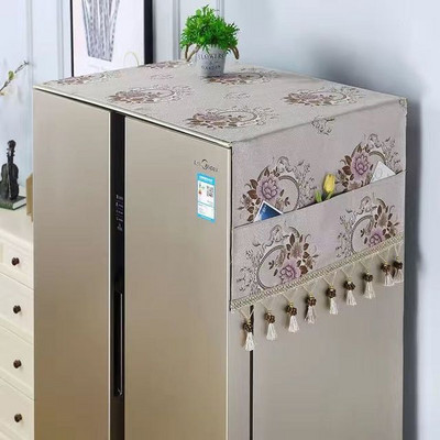 Κάλυμμα για τη σκόνη ψυγείου Ευρωπαϊκού στυλ Πλυντήριο ρούχων μονής ανοιχτής διπλής πόρτας Φούρνος μικροκυμάτων Αδιάβροχο κάλυμμα για πετσέτα πετσέτα