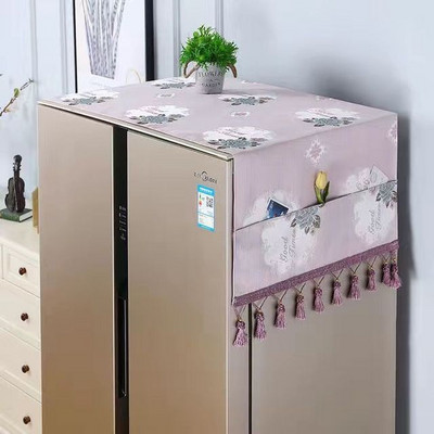 Κάλυμμα για τη σκόνη ψυγείου Ευρωπαϊκού στυλ Πλυντήριο ρούχων μονής ανοιχτής διπλής πόρτας Φούρνος μικροκυμάτων Αδιάβροχο κάλυμμα για πετσέτα πετσέτα