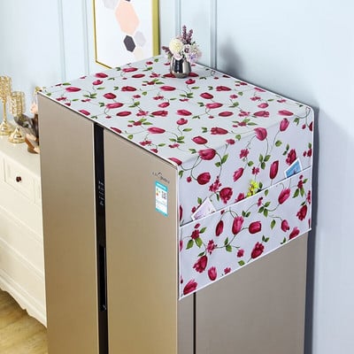 50x130cm buitinio šaldytuvo dangtis nuo dulkių Daugiafunkcis pakabinamas laikymo krepšys skalbimo mašinos viršutiniams dangčiams